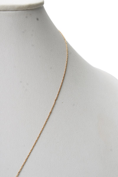 Designer Womens 13K Y Gold Pearl Accent Esther Nameplate Necklace 20" 2.6g