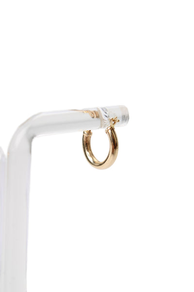 Designer Womens 14K Y Gold Huggie Single Earring 0.3" .25g