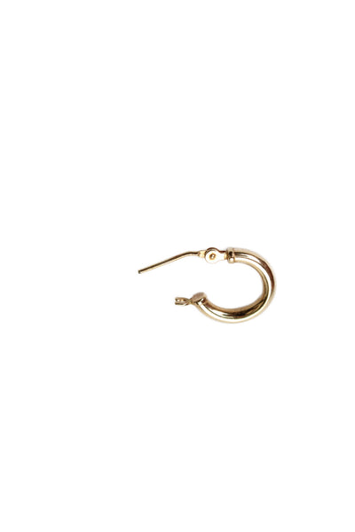 Designer Womens 14K Y Gold Huggie Single Earring 0.3" .25g