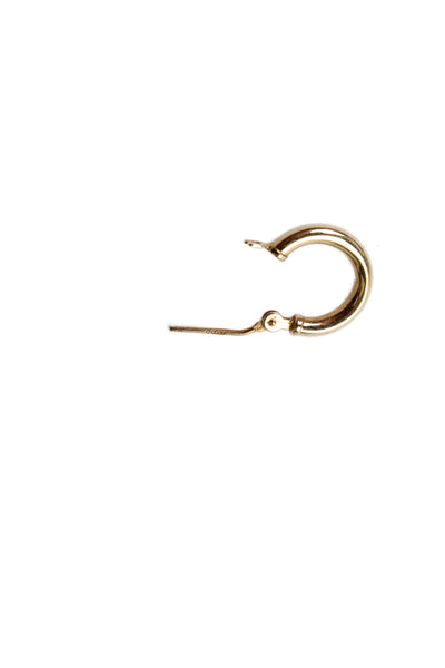 Designer Womens 14K Y Gold Huggie Single Earring 0.3" .25g