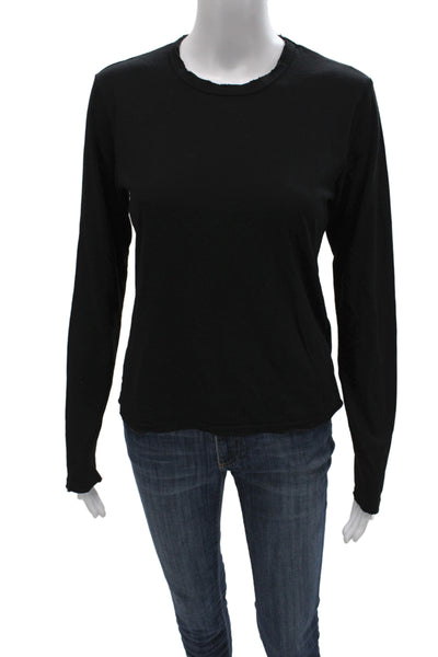 Cotton Citizen Women Basic Black Supima Cotton Long Sleeve T Shirt Size XS