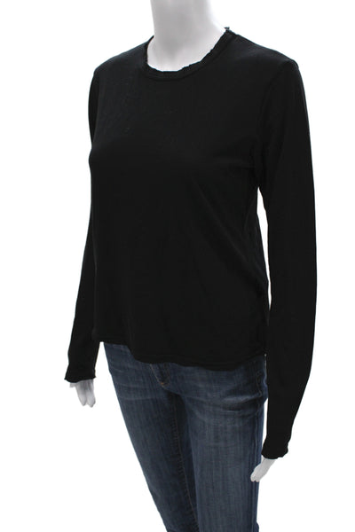 Cotton Citizen Women Basic Black Supima Cotton Long Sleeve T Shirt Size XS