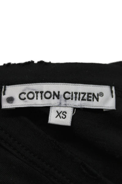 Cotton Citizen Women Basic Black Supima Cotton Long Sleeve T Shirt Size XS