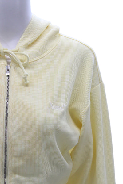 Kith Womens Full Zip Hoodie Yellow Size XS