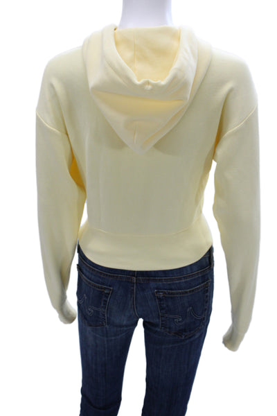Kith Womens Full Zip Hoodie Yellow Size XS