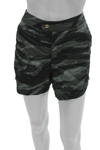 Tom Ford Mens Black Camouflage Buckle Polyamide Shorts Size 46