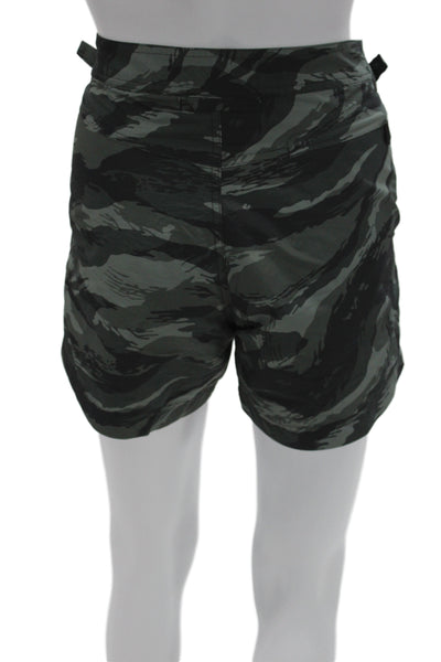 Tom Ford Mens Black Camouflage Buckle Polyamide Shorts Size 46