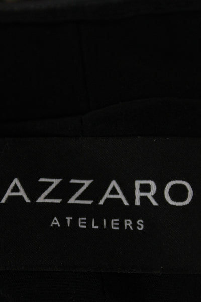 Azzaro Womens Black Polka Dot Mini Dress Sleeveless Above Knee Zip Size S