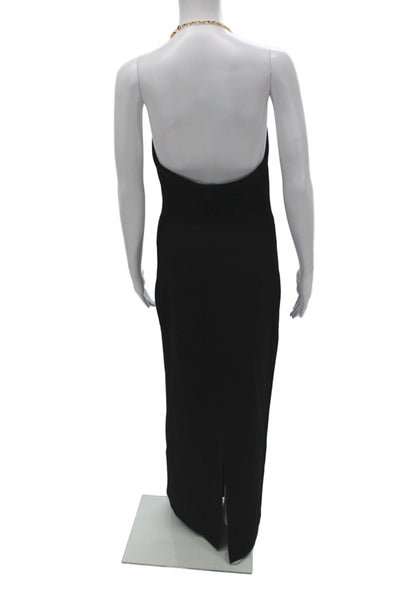 Bottega Veneta Women Slip Maxi Dress Black Sleeveless Size XS