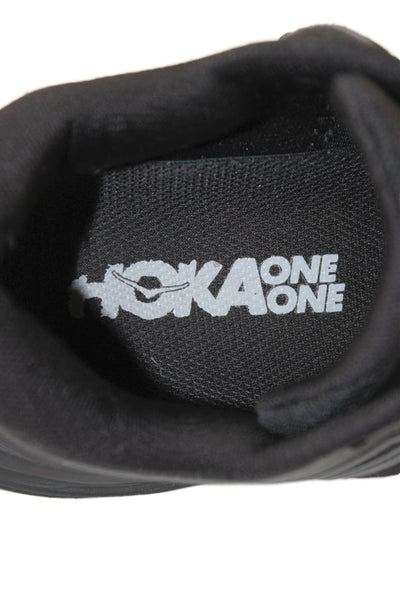 HOKA Womens Bondi 7 Lace Up Running Sneakers Black Size 6.5