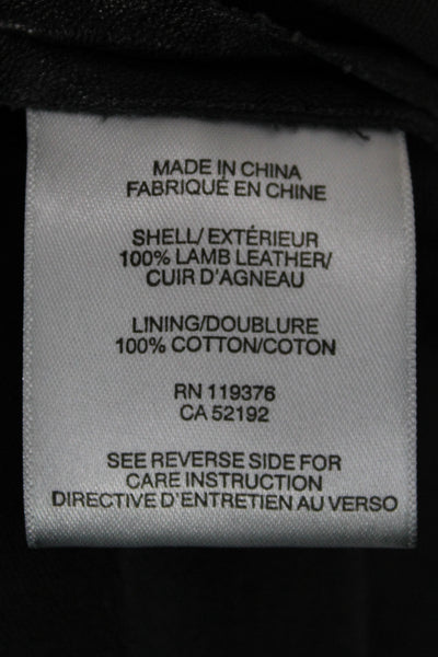 Helmut Lang Womens Ankle Lamb Leather Jeggings Black Size 0