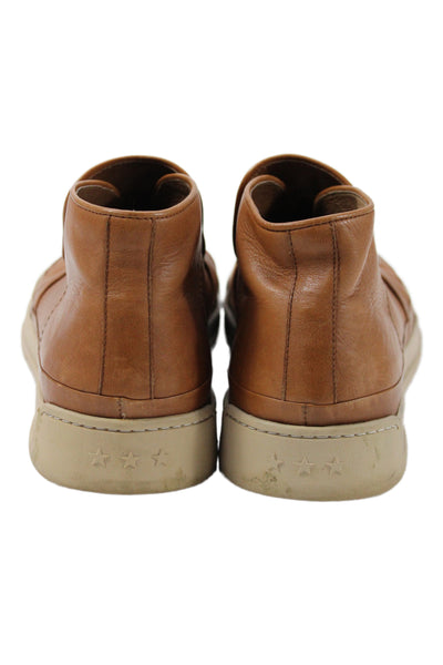 John Varvatos Star USA Men's Leather High Top Loafers Shoes Camel Size 11