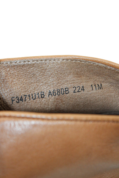 John Varvatos Star USA Men's Leather High Top Loafers Shoes Camel Size 11