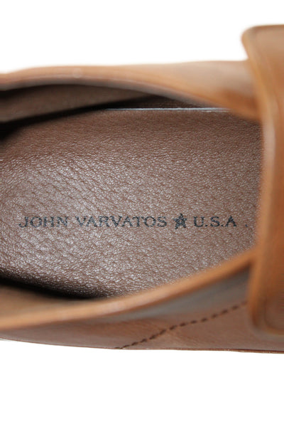 John Varvatos Star USA Men's Leather High Top Loafers Shoes Camel Size 11