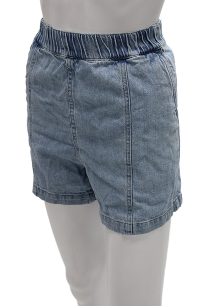 Madewell Unisex 90s Solid Light Blue Cotton Shorts Size XS
