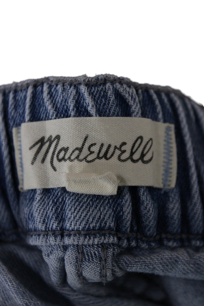 Madewell Unisex 90s Solid Light Blue Cotton Shorts Size XS