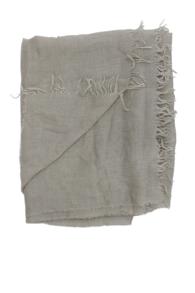 J Crew Womens Fringe Trim Lightweight Knit Scarf Brown 72"x21"