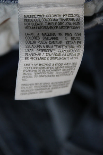 Mother Superior Womens Cropped Mom Jeans Light Blue High Rise Size 25
