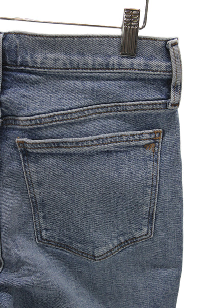 Madewell Womens Cropped Ankle Mom Jeans Blue High Rise Button Size 25