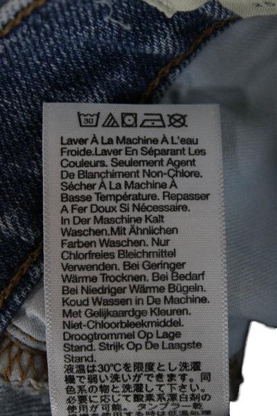 Madewell Womens Cropped Ankle Mom Jeans Blue High Rise Button Size 25