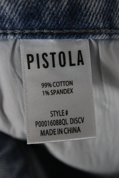 Pistola Women Cropped Straight High Rise Light Blue Jeans Size 26