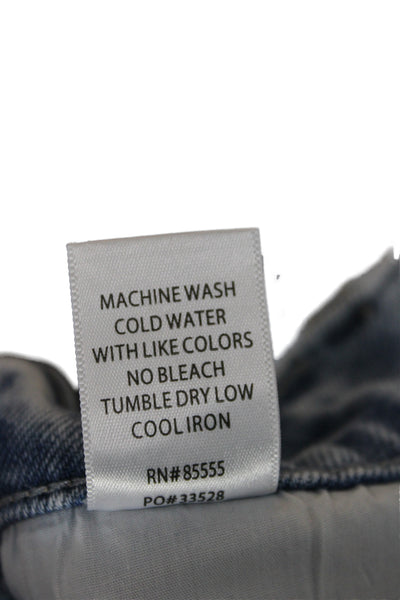 Pistola Women Cropped Straight High Rise Light Blue Jeans Size 26
