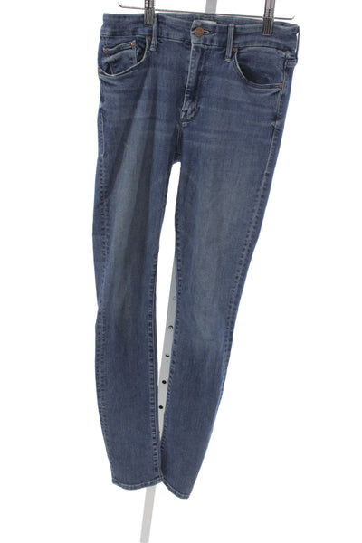 Mother Womens Skinny Ankle High Rise Jeans Blue Size 26