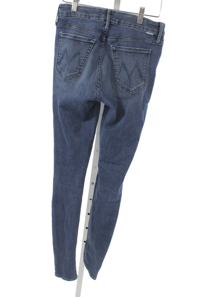 Mother Womens Skinny Ankle High Rise Jeans Blue Size 26