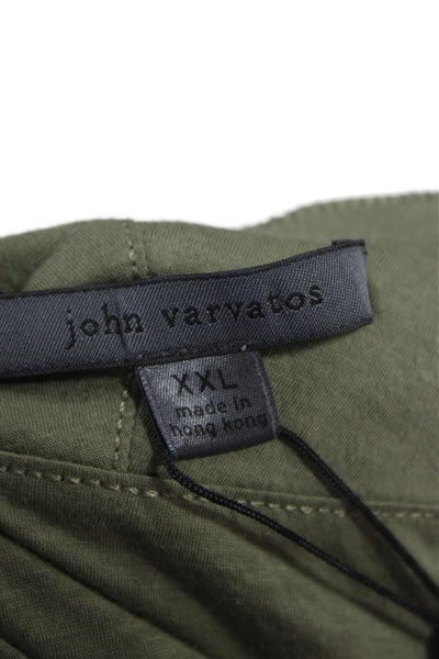 John Varvatos Mens V-Neck Dark Gray Cotton Short Sleeve T-Shirt Size 2XL
