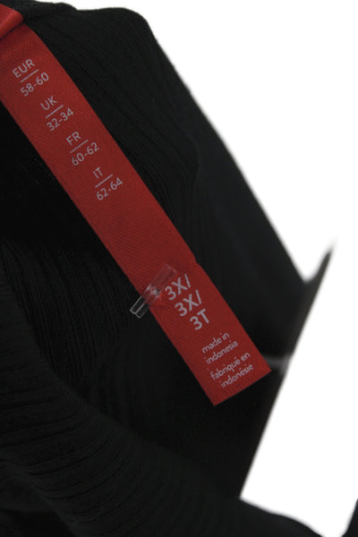 Spanx Womens Basic Tank Black Cotton Round Neck Sleeveless Size 3X