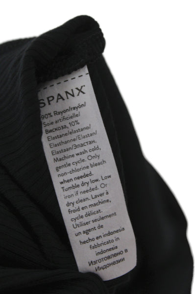 Spanx Womens Basic Tank Black Cotton Round Neck Sleeveless Size 3X
