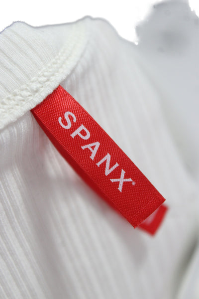 Spanx Womens White Basic Sleeveless Tank Rayon Elastane Round Neck Size 3X