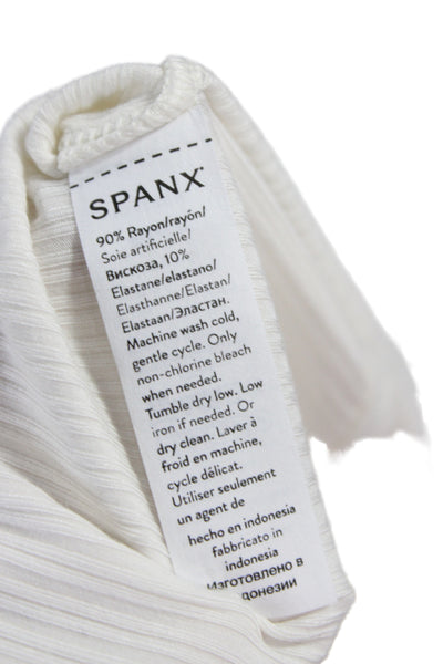 Spanx Womens White Basic Sleeveless Tank Rayon Elastane Round Neck Size 3X