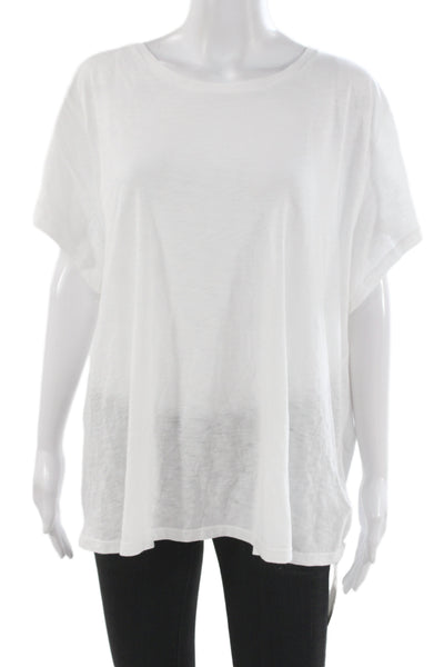 Spanx Womens Basic White Pima Cotton Short Sleeve T-Shirt Size 3X