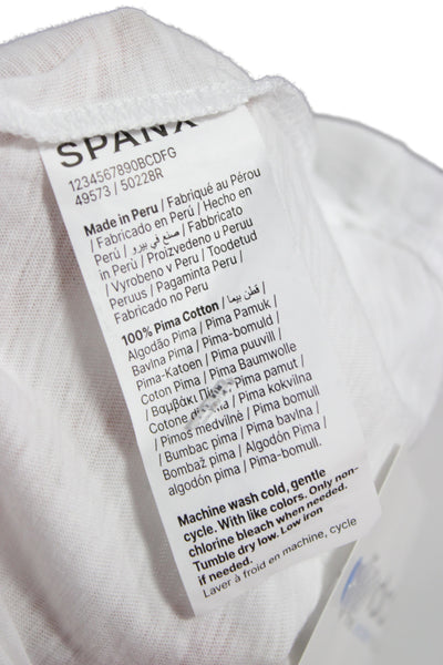 Spanx Womens Basic White Pima Cotton Short Sleeve T-Shirt Size 3X
