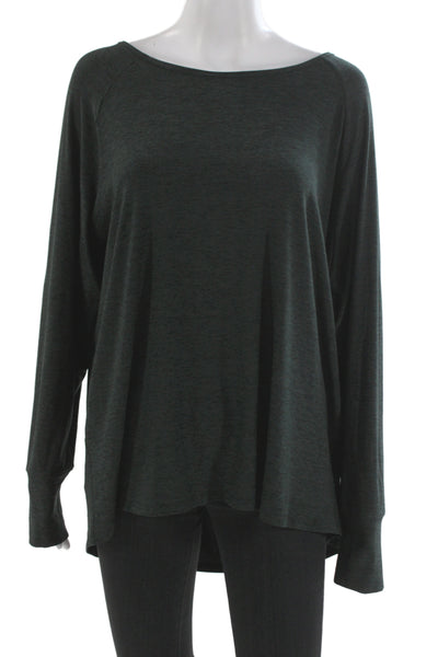Spanx Women Long Sleeve Round Neck Top Dark Gray Size 1X