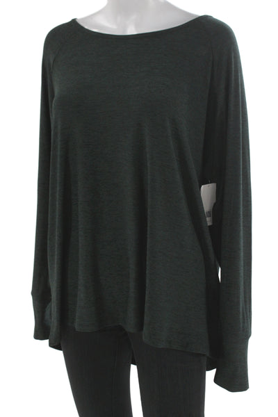 Spanx Women Long Sleeve Round Neck Top Dark Gray Size 1X