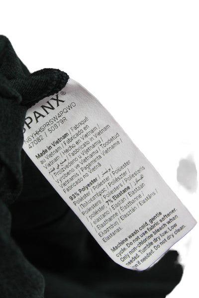 Spanx Women Long Sleeve Round Neck Top Dark Gray Size 1X