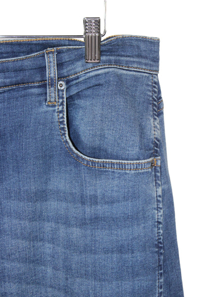 Ruti Unisex High Rise Cropped Wide-Leg Jeans Dark Blue Size 14