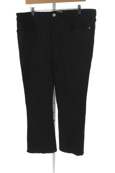 Frame Unisex Black Straight Cropped Denim Jeans Size 34