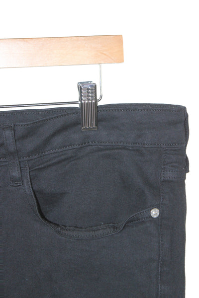 Frame Unisex Black Straight Cropped Denim Jeans Size 34