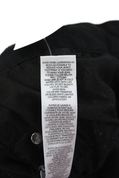 Frame Unisex Black Straight Cropped Denim Jeans Size 34