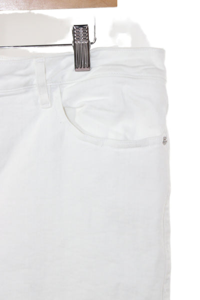 Frame Womens White High Rise Straight Jeans Size 34