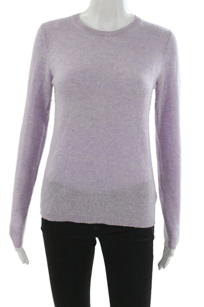Tahari Unisex Purple 100% Cashmere Pullover Crew Neck Long Sleeve Size XS