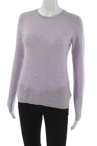 Tahari Unisex Purple 100% Cashmere Pullover Crew Neck Long Sleeve Size XS