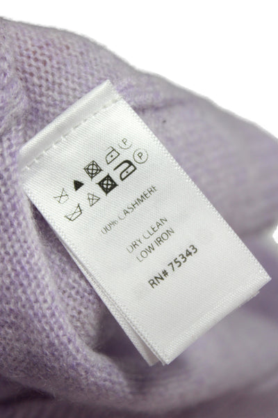 Tahari Unisex Purple 100% Cashmere Pullover Crew Neck Long Sleeve Size XS