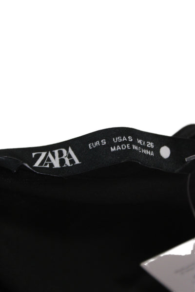 Zara Womens Camisole Black Viscose Sleeveless Size S