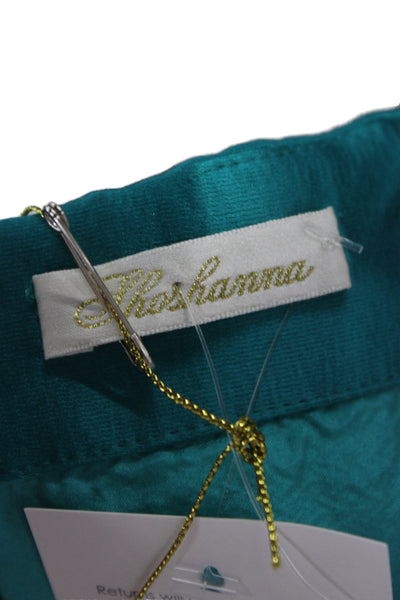 Shoshanna Women Strapless Mini Dress Green Satin Zip Short Size S