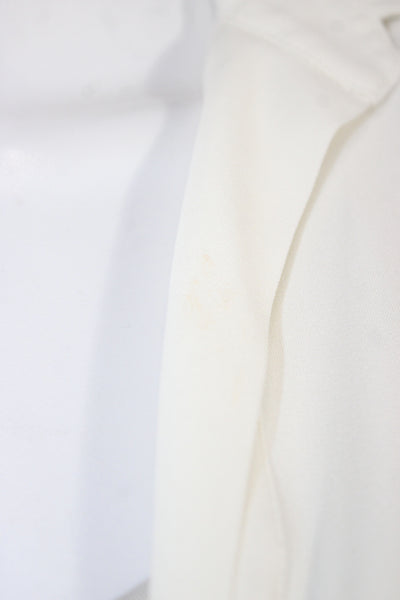 Helmut Womens Basic Collared Button Front Blouse White Long Sleeve Size XS