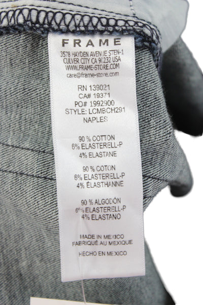 Frame Womens Bootcut Cropped Jeans Dark Blue High Rise Button Size 28